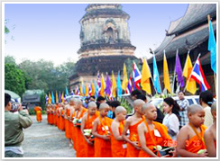 กิจกรรมประเพณีที่วัดโลกโมฬี